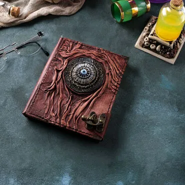 Trend Design Themed Small Leather Notebook - 12