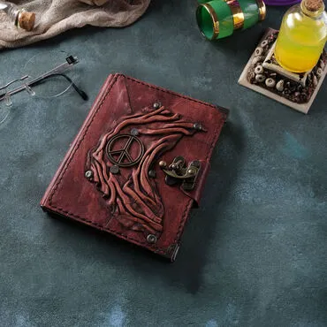 Trend Design Themed Small Leather Notebook - 13