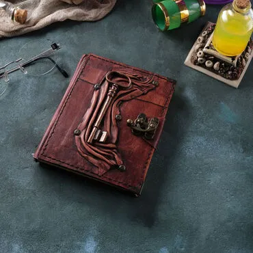 Trend Design Themed Small Leather Notebook - 17