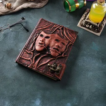 Trend Design Themed Small Leather Notebook - 18