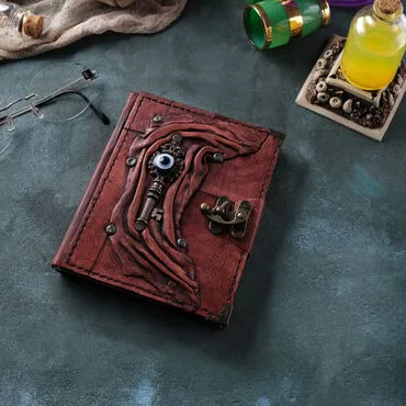 Trend Design Themed Small Leather Notebook - 20