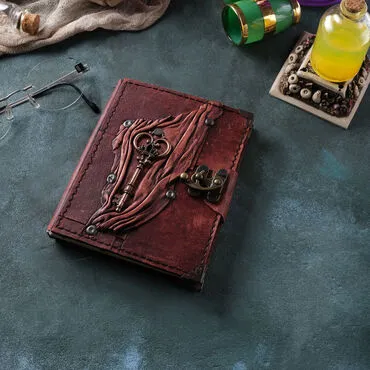 Trend Design Themed Small Leather Notebook - 22