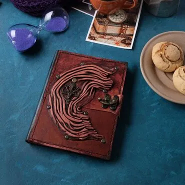 Goat Themed Medium Leather Notebook