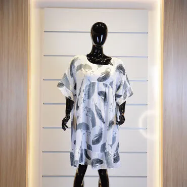 Bat Sleeve Bohemian Dress - Standart - 2