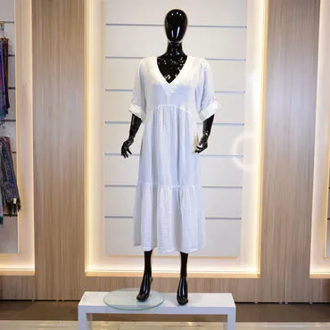 V-Neck Flowy Dress