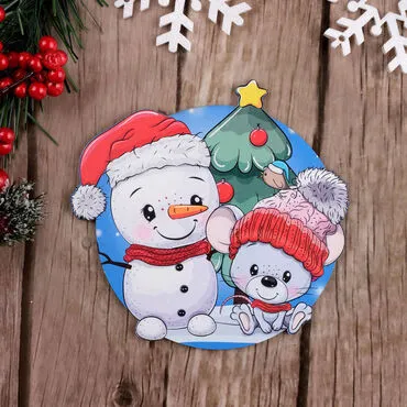 Cute Friends Wooden Coaster