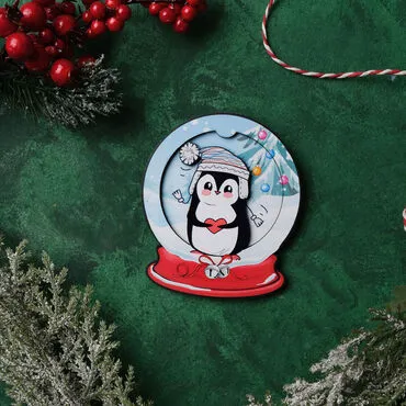Toptan Şapkalı Penguen Ahşap Magnet