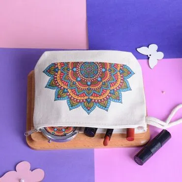 Colorful Mandala Pattern Women's Makeup Bag - Standart - 2