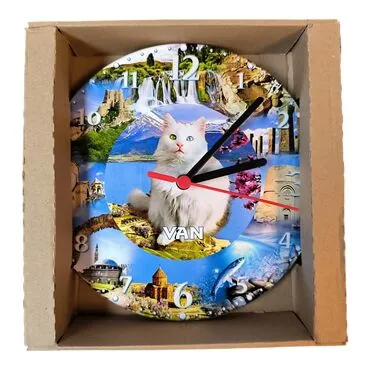 Van Themed Epoxy Wall Clock Home Decoration 20 Cm - Standart - 2