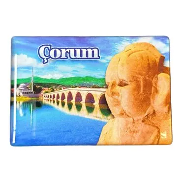 Corum Themed Epoxy Dome Rectangle Souvenir Fridge Magnet 80x55 cm