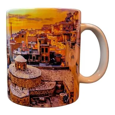 Toptan Mardin Temalı Seramik Özel Baskılı Kupa 80x95 mm - 3