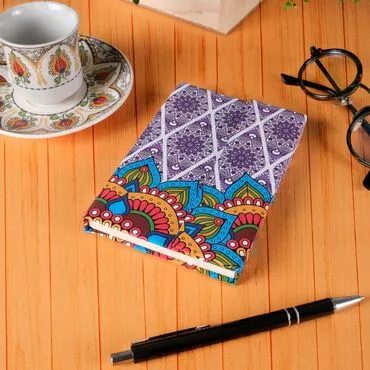 Mandala Themed Custom Printed Notebook With Magnetic Lid 100x140x15 mm