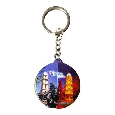 Bursa Themed Customised UV Printed Plastic Base Square Keyring 38x100 mm
