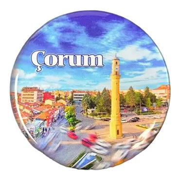 Corum Themed Epoxy Dome Round Souvenir Fridge Magnet 67 mm