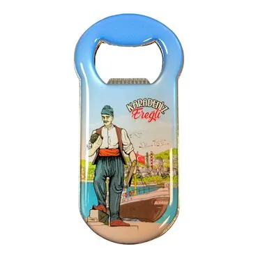 Eregli Themed Customizable Metal Magnetic Bottle Opener 90x45 mm