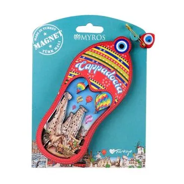 Cappodocia Themed Wooden UV Printed Custom Backing Carded Fridge Magnet
