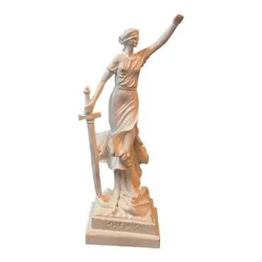 Toptan Adalet Themis Beyaz Polyester Bi̇blo 170*85*60mm