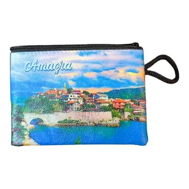 Amasra Themed Turkish Woven Wallet  113x80x8 mm - 2