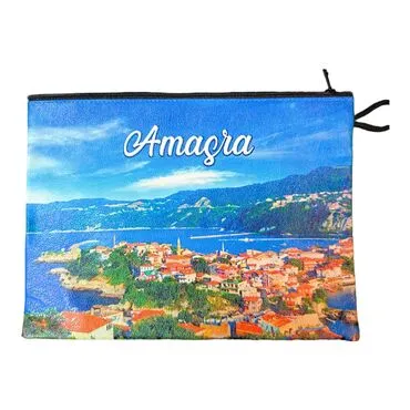 Amasra Themed Turkish Woven Wallet 215x155x8 mm - 2