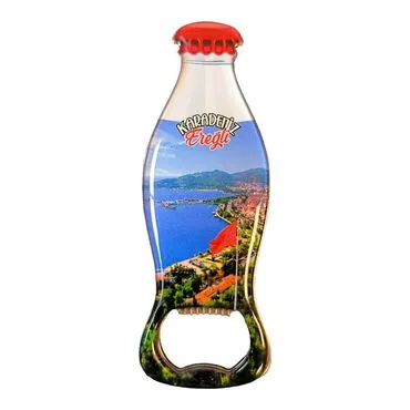 Eregli Themed Coke Bottle Shaped Metal Magnetic Bottle Opener 120x41 mm