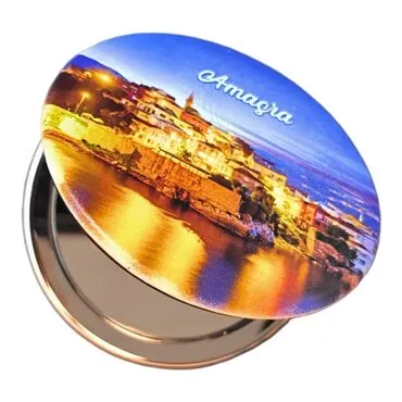 Amasra Themed Customised Uv Printed Round Compact Mirror 72x11 mm - 2