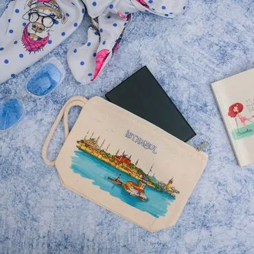 Istanbul Themed Customised PVC Hooded Purse 145x220x70 mm - 2