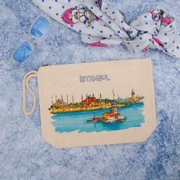 Istanbul Themed Customised PVC Hooded Purse 145x220x70 mm - 3