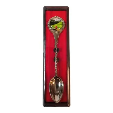 Rize Themed Collectible Souvenir Metal Tea Spon With Giftbox 25x130 mm