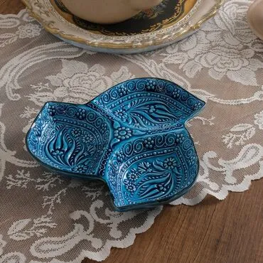 Toptan Turkuaz 3 Lü Yaprak Çerezli̇k