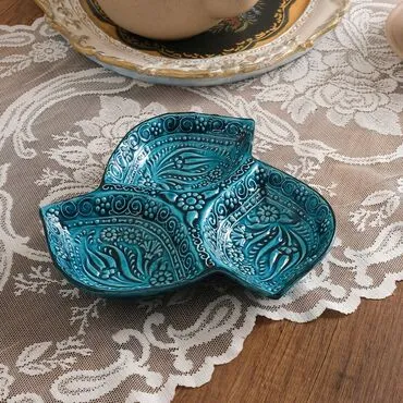 Toptan Turkuaz 3 Lü Yaprak Çerezli̇k - 2