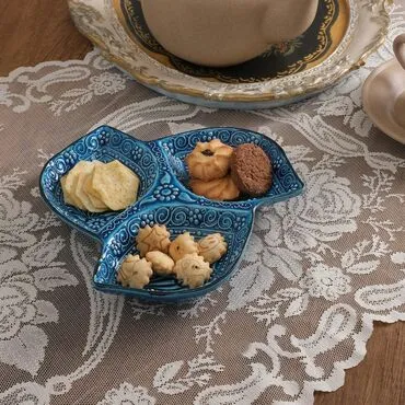Toptan Turkuaz 3 Lü Yaprak Çerezli̇k - 3