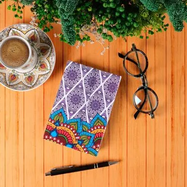 Mandala Themed Custom Printed Notebook With Magnetic Lid 100x140x15 mm - 4