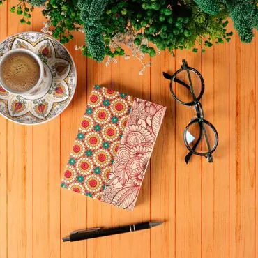 Mandala Themed Custom Printed Notebook With Magnetic Lid 100x140x15 mm - 6