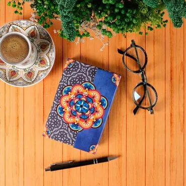 Mandala Themed Custom Printed Notebook With Magnetic Lid 100x140x15 mm - 7