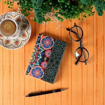 Mandala Themed Custom Printed Notebook With Magnetic Lid 100x140x15 mm - 8
