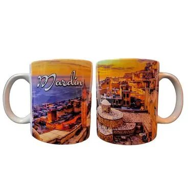 Toptan Mardin Temalı Seramik Özel Baskılı Kupa 80x95 mm - 4