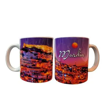 Toptan Mardin Temalı Seramik Özel Baskılı Kupa 80x95 mm - 5