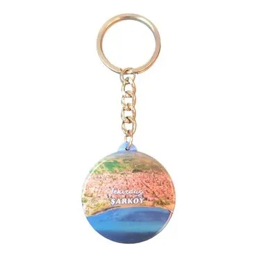 Tekirdag Themed Customised UV Printed Plastic Base Square Keyring 38x100 mm - 3