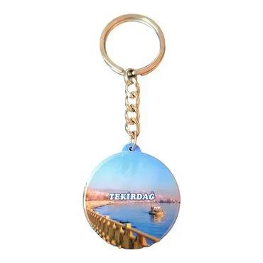 Tekirdag Themed Customised UV Printed Plastic Base Square Keyring 38x100 mm - 4