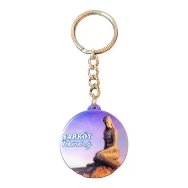 Tekirdag Themed Customised UV Printed Plastic Base Square Keyring 38x100 mm - 5