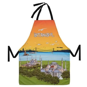 Toptan İstanbul Temalı Myros Dijital Baskı Önlük 600x800 mm - 4