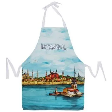 Toptan İstanbul Temalı Myros Dijital Baskı Önlük 600x800 mm - 6
