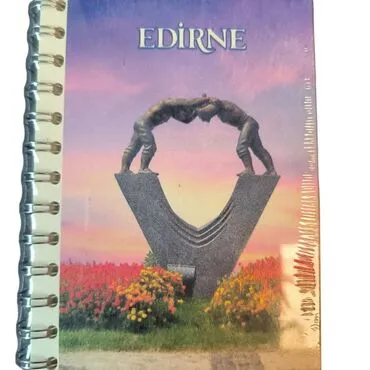 Toptan Edirne Temalı Ahşap Kapakli Defter 120*170 Mm - 4