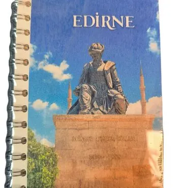 Toptan Edirne Temalı Ahşap Kapakli Defter 120*170 Mm - 5