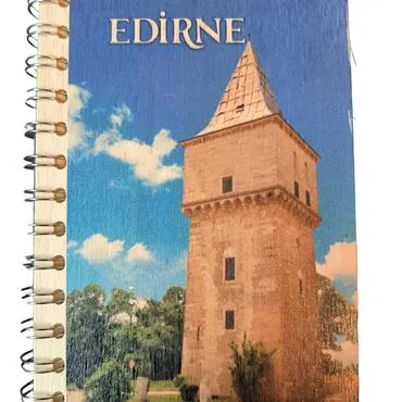 Toptan Edirne Temalı Ahşap Kapakli Defter 120*170 Mm - 6