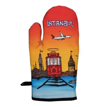 Toptan İstanbul Temalı Myros Dijital Baskı Eldiven 300x150 mm - 6