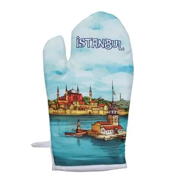 Toptan İstanbul Temalı Myros Dijital Baskı Eldiven 300x150 mm - 7