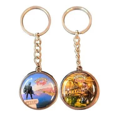 Eregli Themed Metal Double Sided Round Keychain 40x95 mm - 3