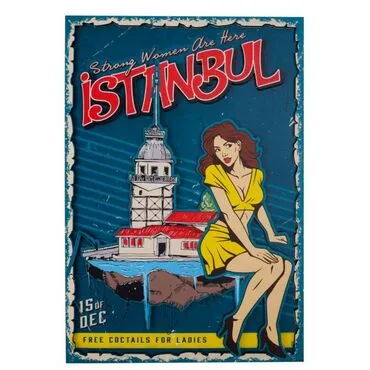 Istanbul Themed Wooden Customised Door Sign Board 200x290 Mm - 22