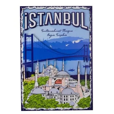 Istanbul Themed Wooden Customised Door Sign Board 200x290 Mm - 25